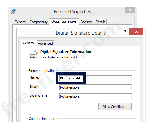 Screenshot of the Khghs Zutit certificate